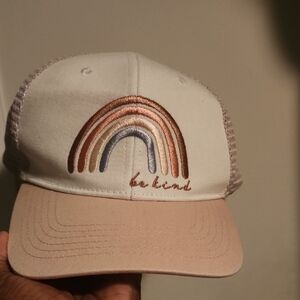 Be Kind Kids Snapback Cap - Cream and Pink - Little Buck